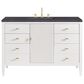 James Martin Vanities Myrrin 48" Vanity in Bright White with 3 cm Charcoal Soapstone Quartz Top, , large