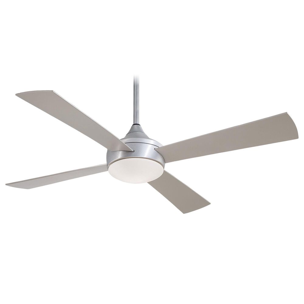 Minka-Aire Aluma Wet 52" Indoor/Outdoor Ceiling Fan with LED Light in Brushed Aluminum, , large