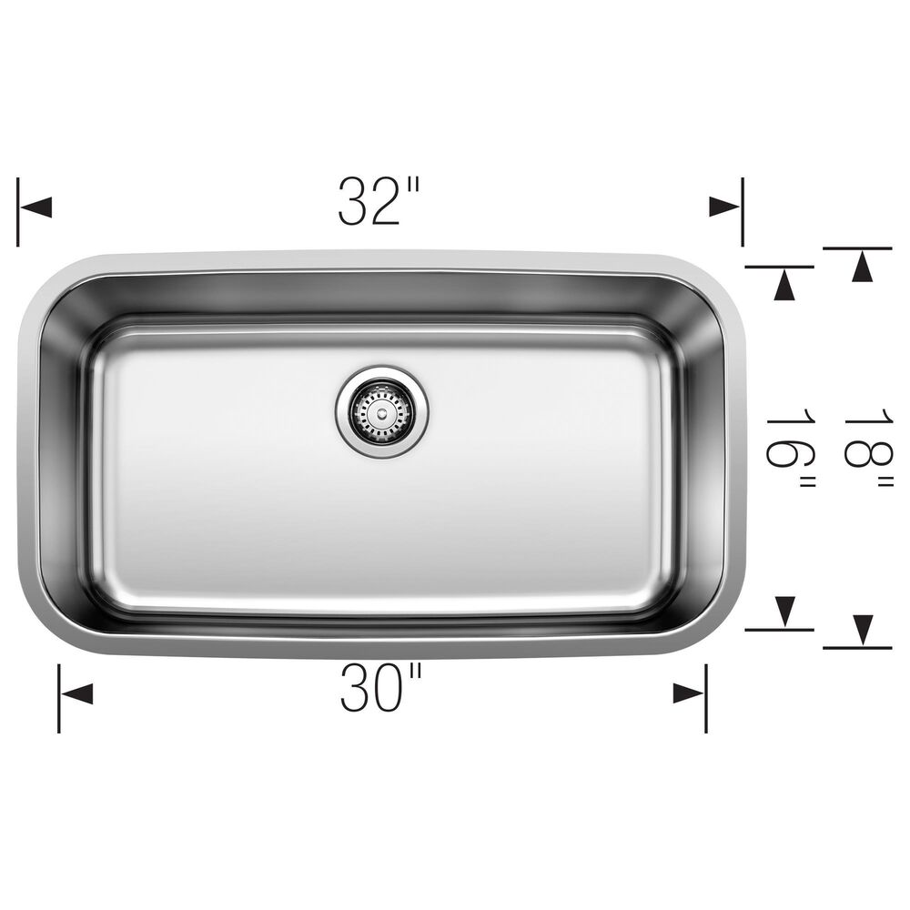 Blanco Stellar Super Single Sink in Stainless Steel, , large