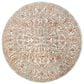 Amer Rugs Alpine 7"10" Round Orange and Gray Area Rug, , large