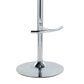 LumiSource Fabrico Swivel Adjustable Bar Stool with Grey Noise Fabric Upholstery and Rounded T Footrest in Chrome (Set of 2), , large