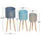 Maple and Jade Farmhouse Planter in Natural, Blue, Gray and Indigo (Set of 3), , large