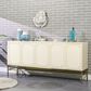 Jennifer Taylor Home Gemini Sideboard in White Lacquer and Gold, , large