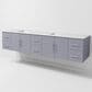 Lexora Home Geneva 84" Double Bathroom Vanity in Dark Grey with 2 cm White Carrara Marble Top and Rectangular Sinks, , large