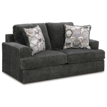 Ashley Karinne Stationary Loveseat in Smoke, , large