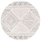 Safavieh Micro-Loop 5" Round Ivory and Light Brown Area Rug, , large