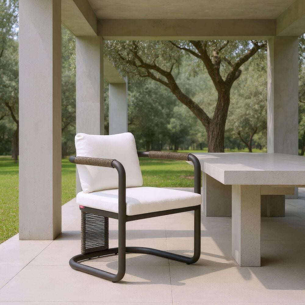 Zuo Modern Ciel Outdoor Dining Chair in Ivory (Set of 2), , large