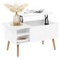 HOMLUX 2-Tier Lift Top Coffee Table in White, , large