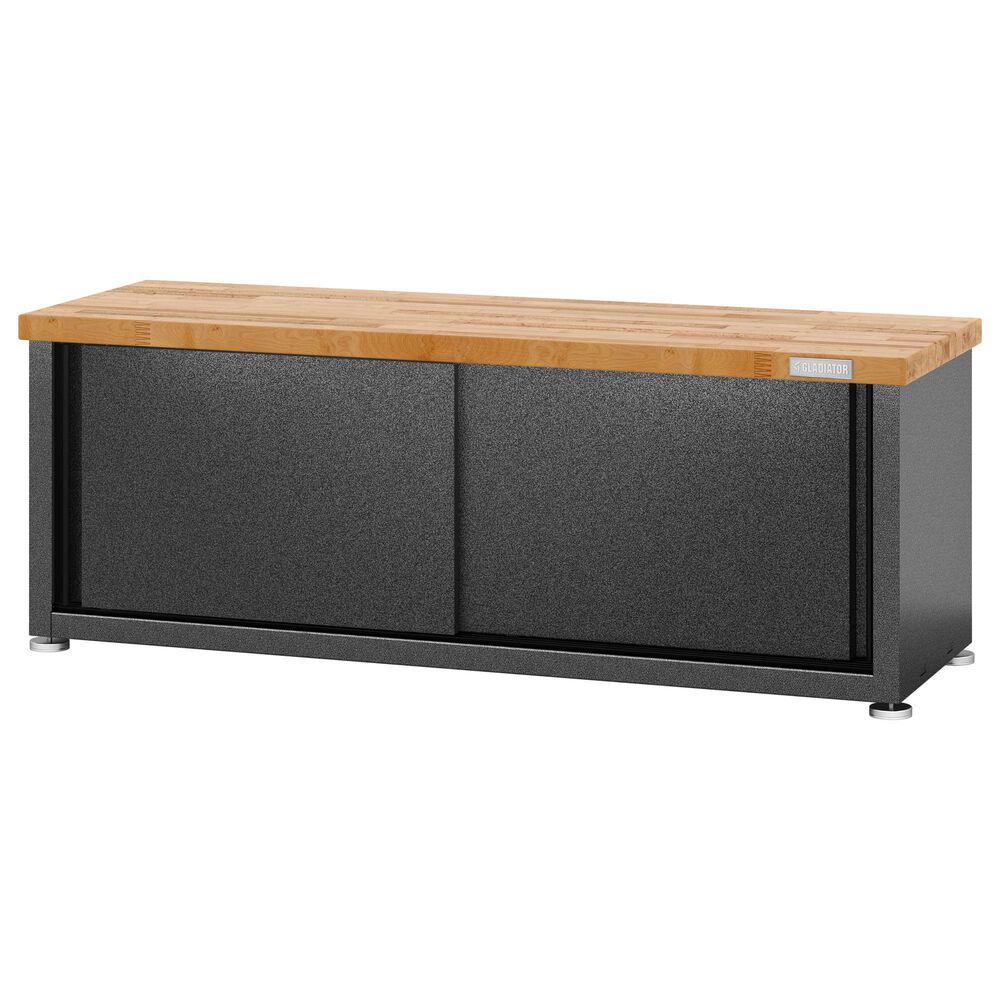Gladiator Ready-to-Assemble Storage Shoe Bench in Hammered Granite and Granite Slate, , large