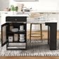 HOMLUX 60" Kitchen Island in Black, , large