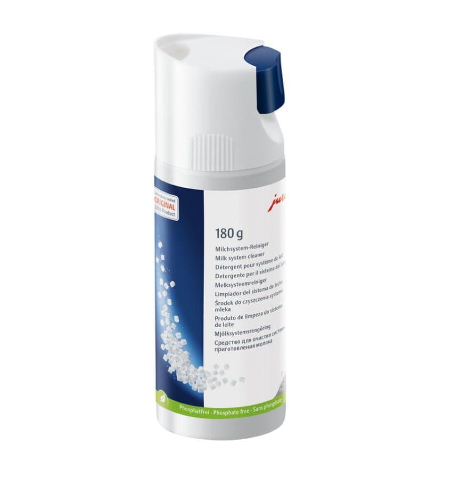 Jura Milk System Cleaner Mini Tabs Bottle with Dispenser in White and Blue, , large