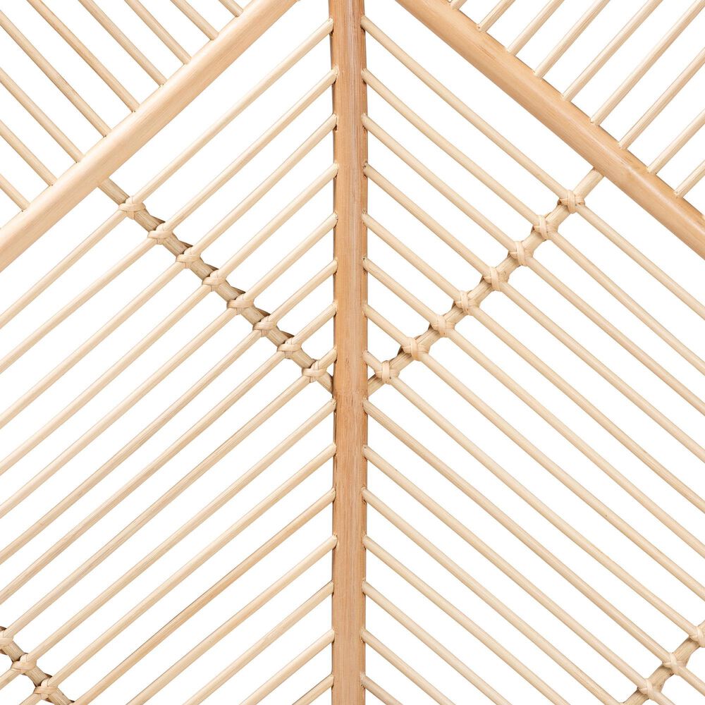 Baxton Studio Walid Rattan Queen Standalone Headboard in Natural Brown, , large