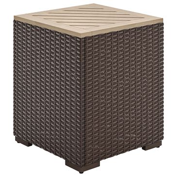 Homestyles Palm Springs Outdoor Side Table in Brown, , large