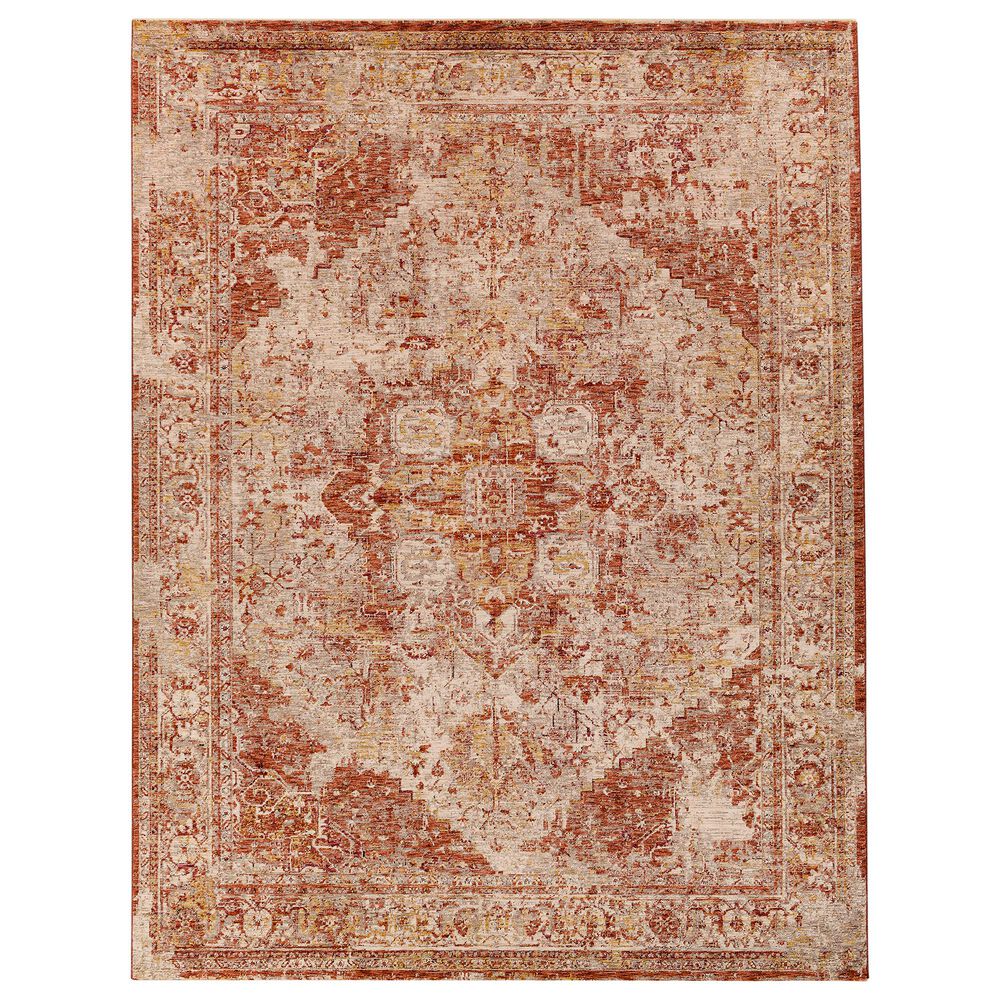 Surya Mirabel 10" x 14" Peach, Orange, Cream, Brown, Saffron, Taupe, Gray and Rose Area Rug, , large