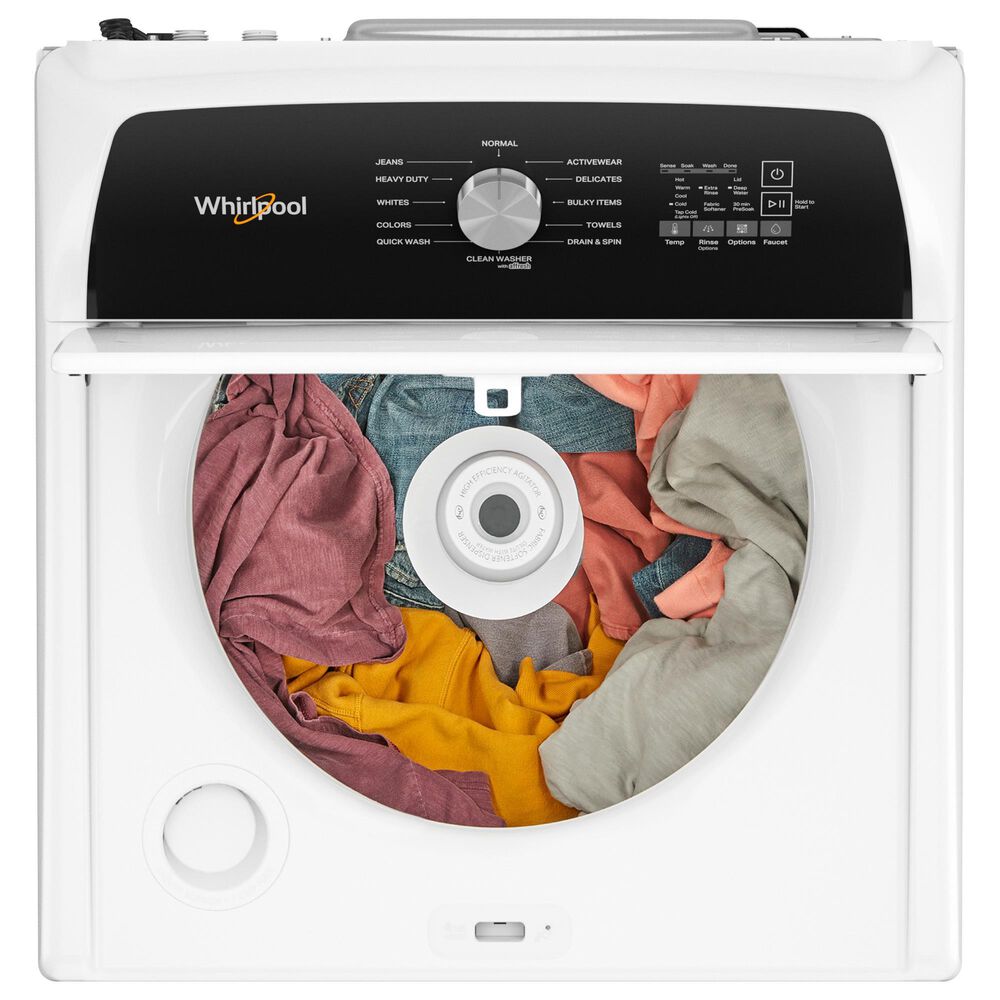 Whirlpool 4.5 Cu. Ft. Top Load Washer and 7 Cu. Ft. Gas Dryer Laundry Pair in White, , large