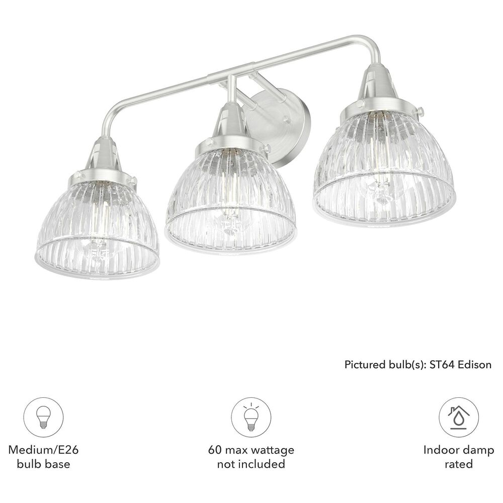 Hunter Cypress Grove 3-Light Vanity in Brushed Nickel, , large