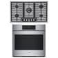 Bosch Benchmark 2-Piece Kitchen Package with 30" Single Electric Wall Oven and 36" Gas Cooktop in Stainless Steel and Black, , large
