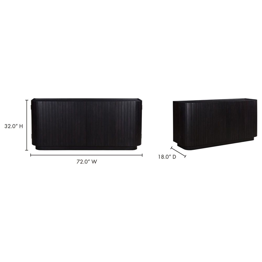 Moe&#39;s Home Collection Povera 4-Door Sideboard in Black, , large