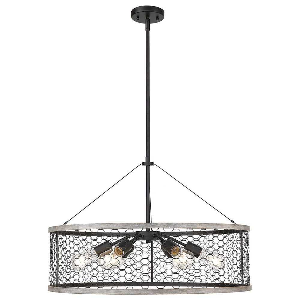 Golden Lighting Bailey 6-Light Chandelier in Matte Black, , large