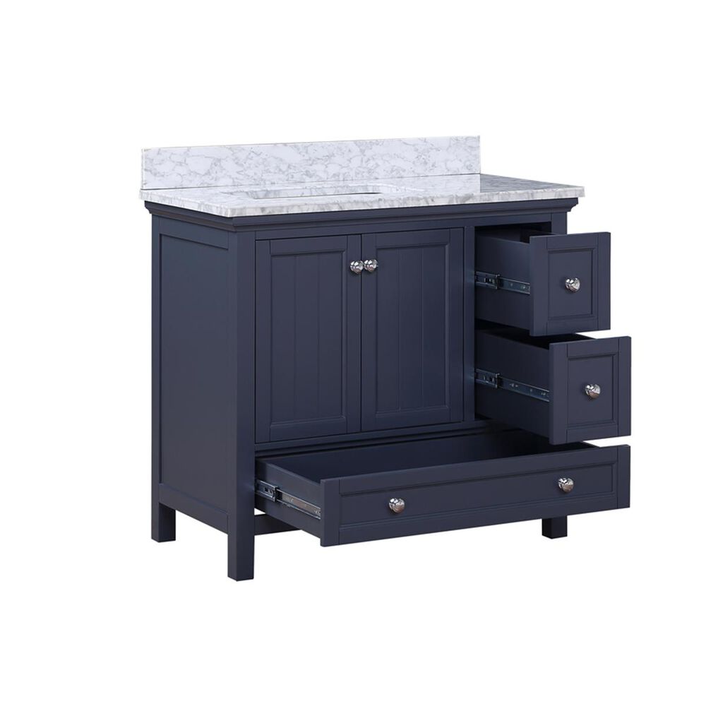 Aurafina Cunningham 36&quot; Vanity with Top and Sink in Harbor Blue, , large