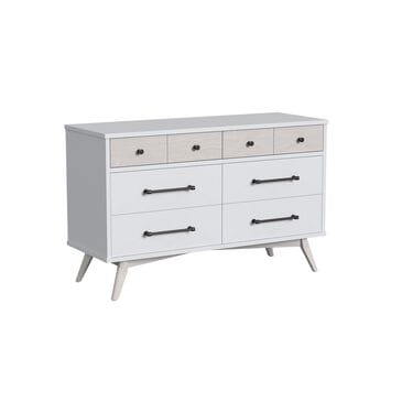Eastern Shore Rowan 6 Drawer Dresser in Ash Linen White, , large