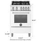 Bertazzoni Master 2.5 Cu. Ft. Freestanding Gas Range in Bianco Matt, , large