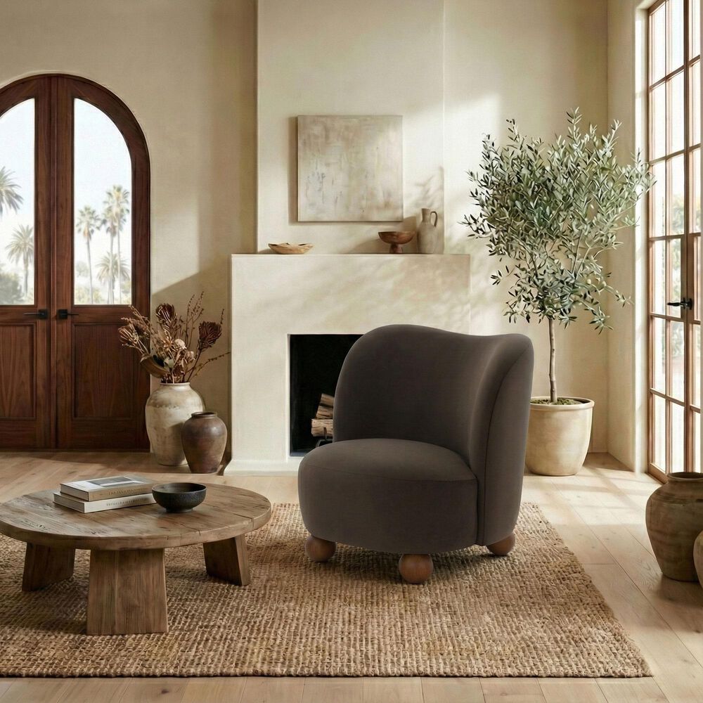 Safavieh Rodolfo Accent Chair in Dark Brown, , large
