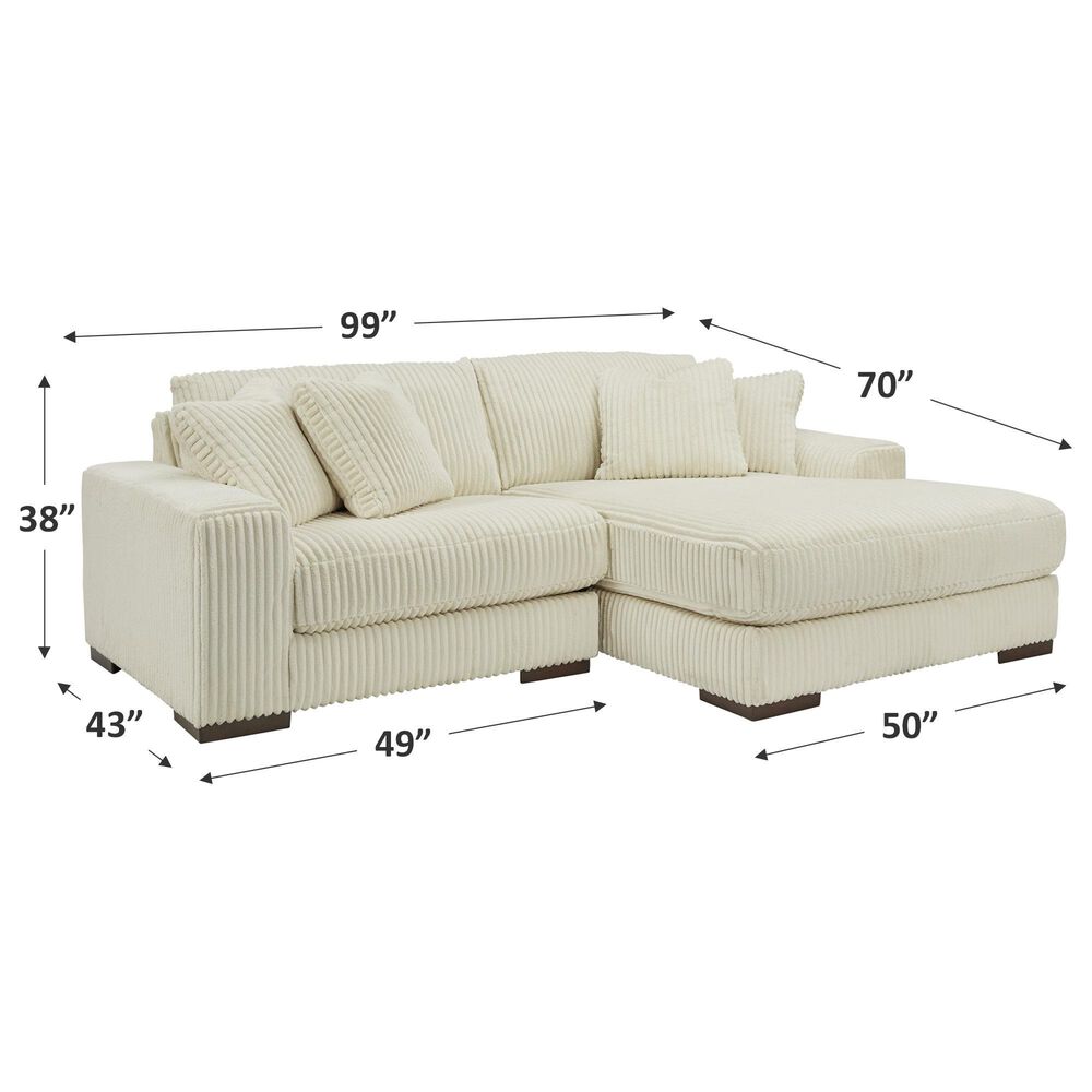 Ashley Lindyn 2-Piece Stationary Right Facing Sectional in Ivory, , large