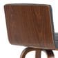 Armen Living Vienna Swivel Bar Height Stool with Vintage Black Upholstery in Walnut, , large