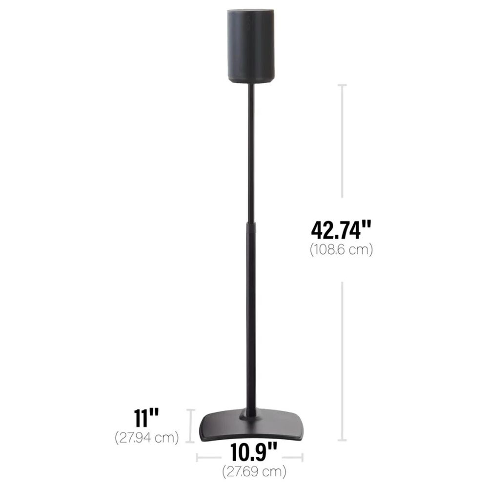Sanus Height-Adjustable Speaker Stand for Sonos Era 100 in Black, , large