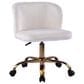 Impressions Vanity Rylee Swivel Vanity Chair with White Cushion in Antique Gold, , large