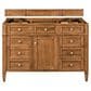 James Martin Vanities Brittany 48" Single Bathroom Vanity in Saddle Brown with 3 cm Victorian Silver Quartz Top and Rectangular Sink, , large