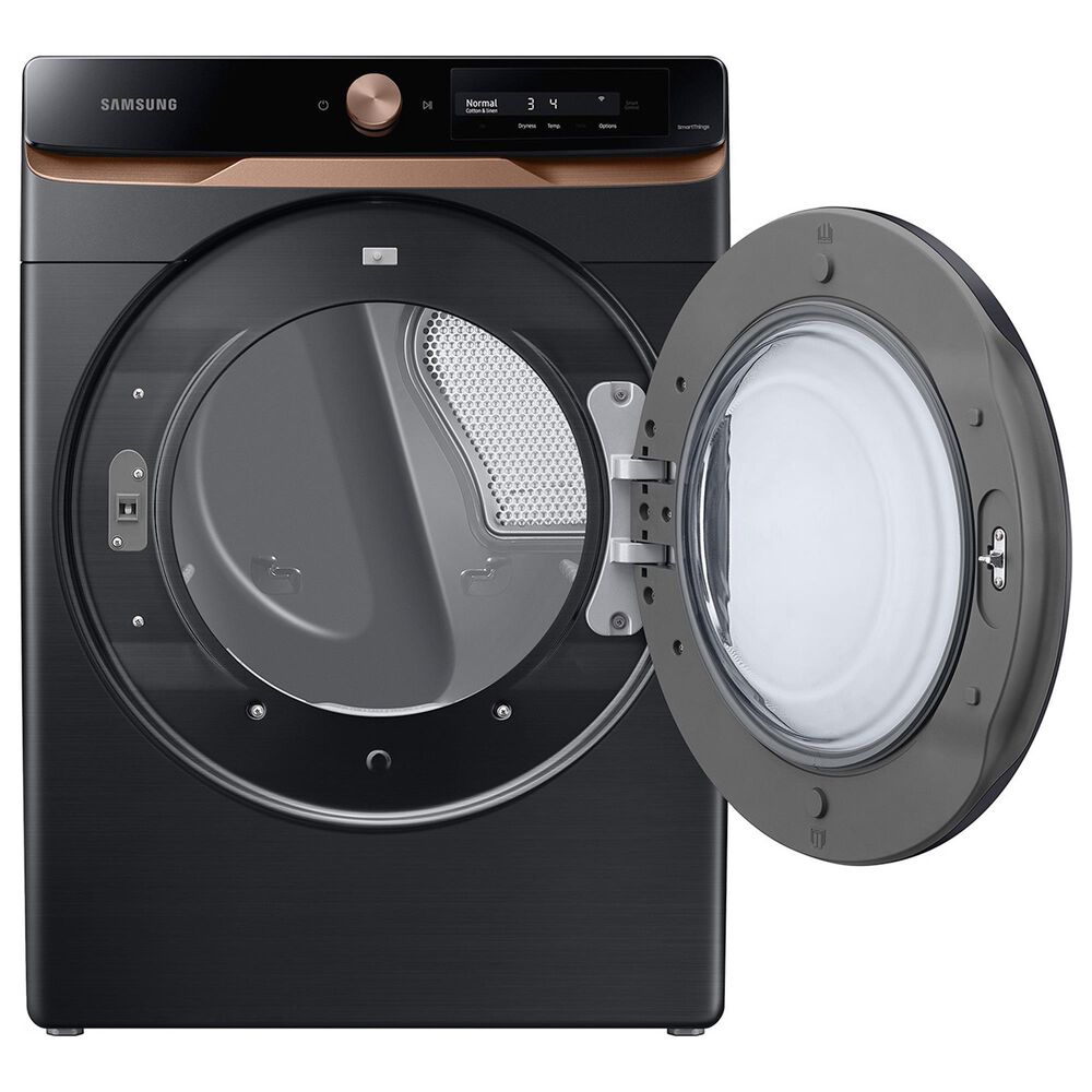 Samsung 7.5 Cu. Ft. AI Smart Dial Electric Dryer with Super Speed Dry and MultiControl in Brushed Black, , large