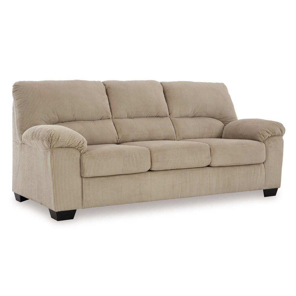 Ashley SimpleJoy Stationary Sofa in Sand, , large