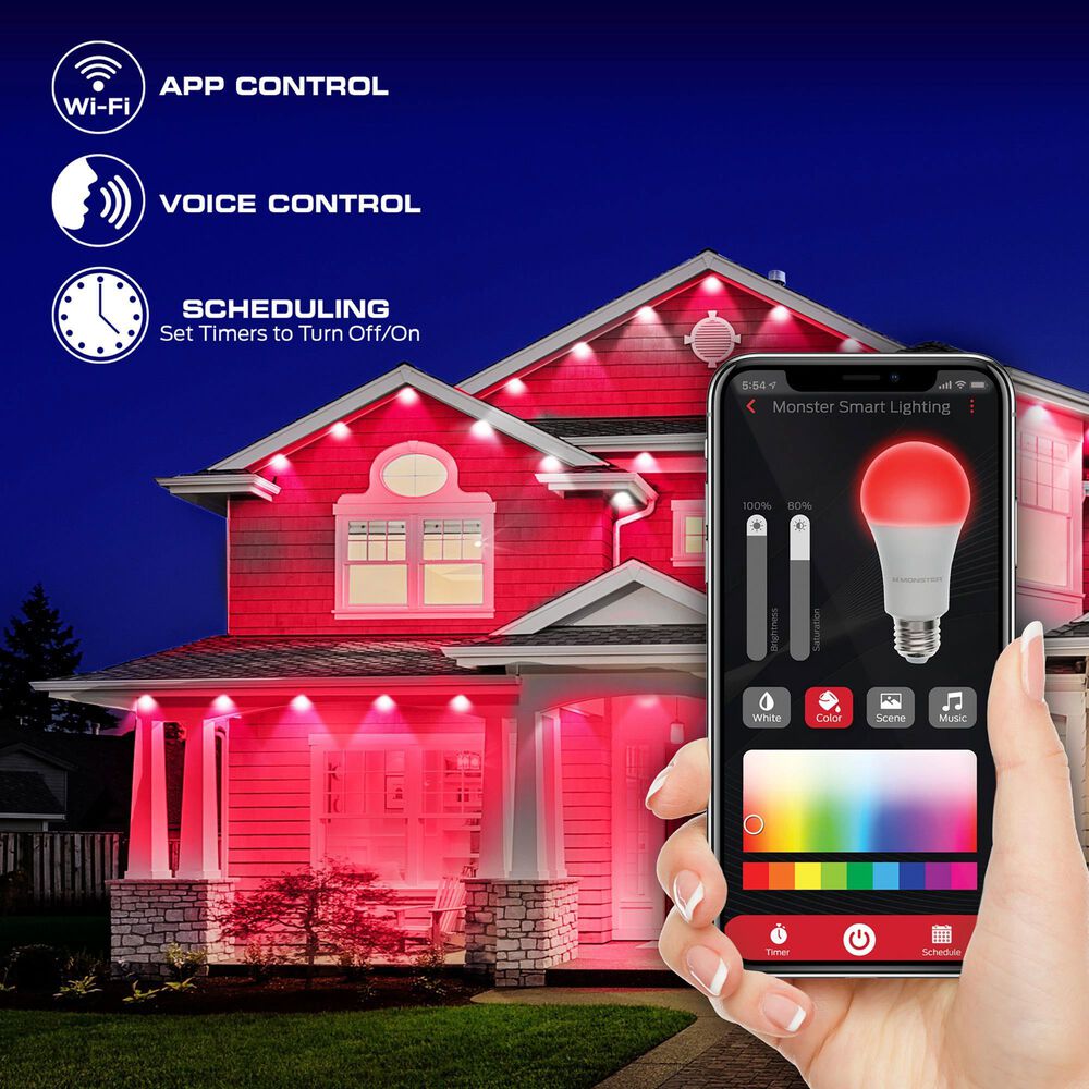 Monster Illuminessence Smart Permanent Outdoor Light in White, , large