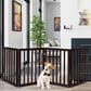 Timberlake Petmaker 4 Panel Straight Top Folding Fence in Brown, , large