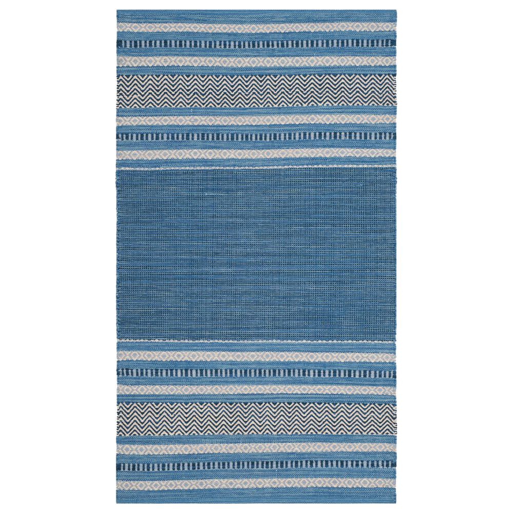 Safavieh Montauk MTK214A 4" x 6" Blue and Grey Area Rug, , large