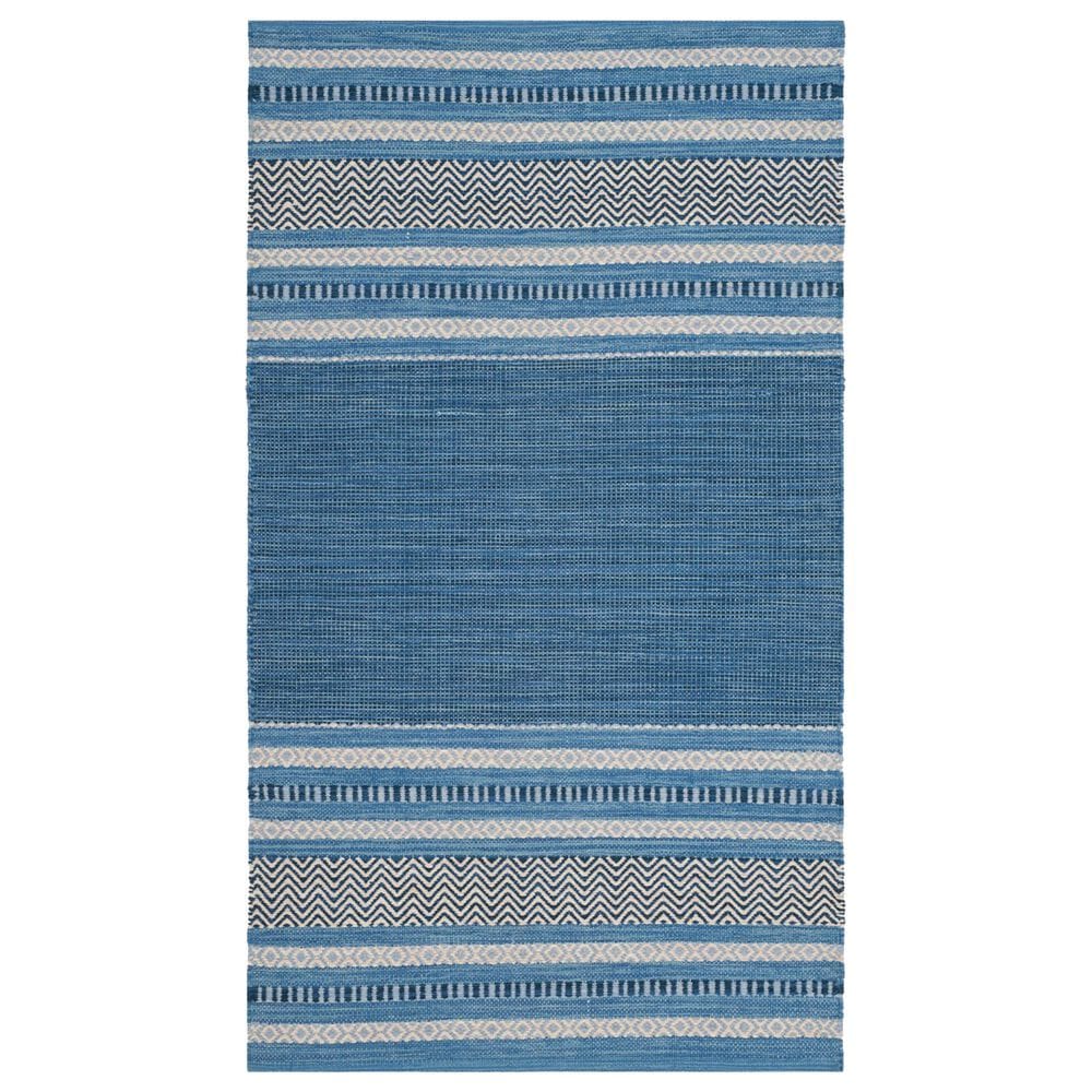 Safavieh Montauk MTK214A 4" x 6" Blue and Grey Area Rug, , large