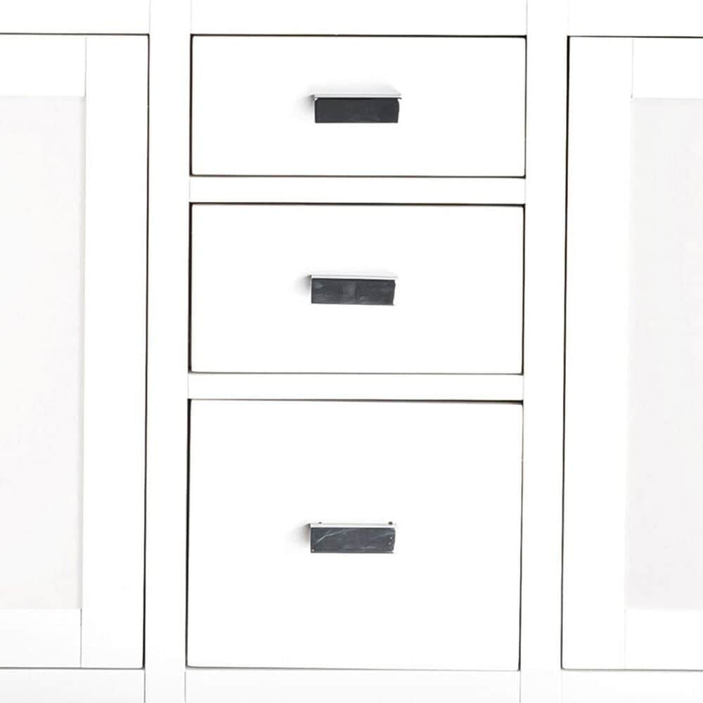 James Martin Vanities Addison 72&quot; Double Bathroom Vanity in Glossy White with 3 cm Ethereal Noctis Quartz Top and Rectangular Sinks, , large