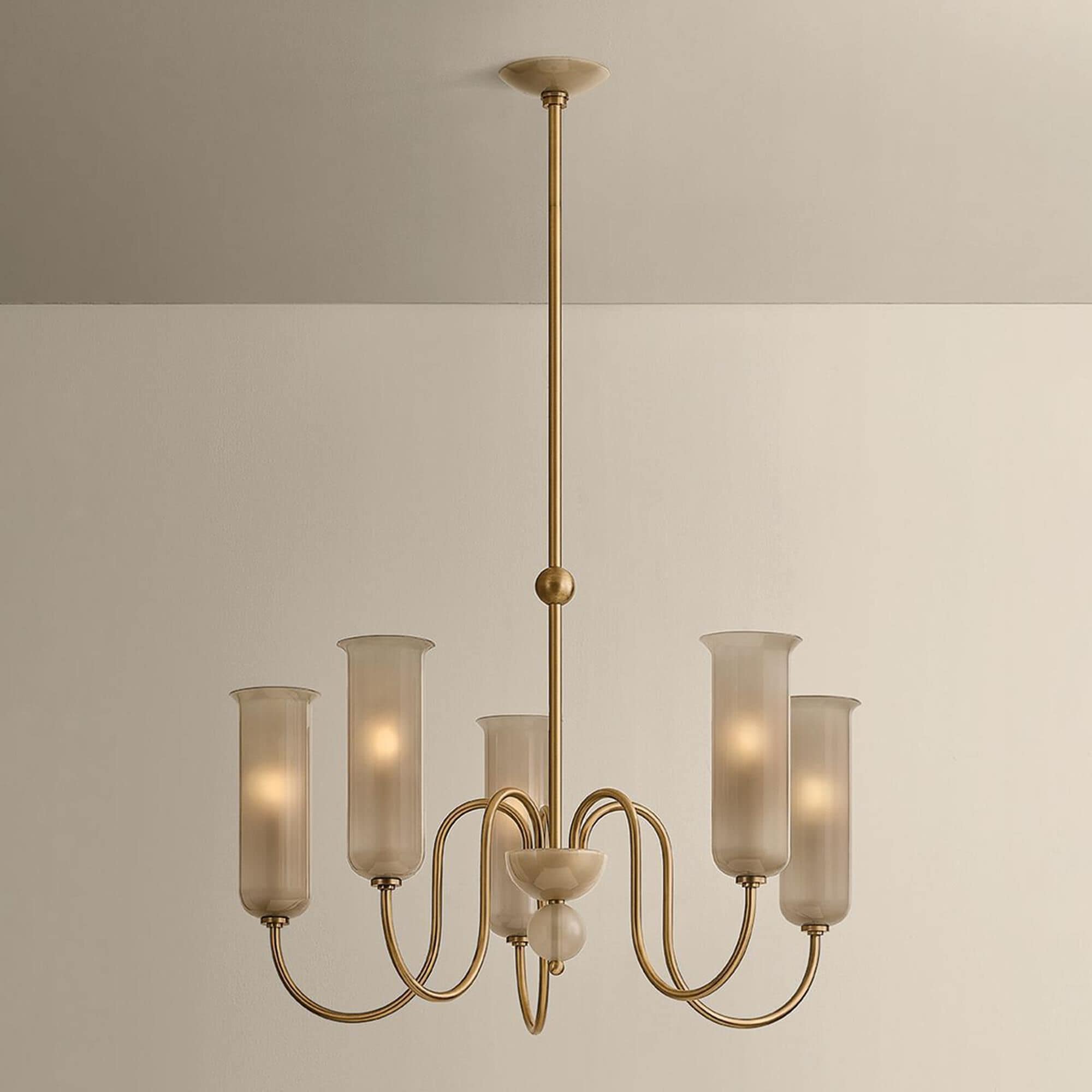 ライトニング　ホロ　13-192s Mitzi Lighting Alessandra 5-Light Chandelier in Patina Brass
