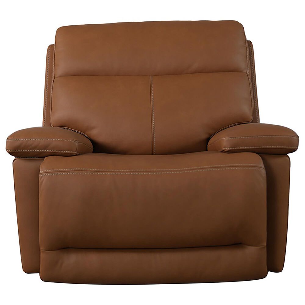 Bassett Fletcher Power Leather Recliner in Antelope, , large