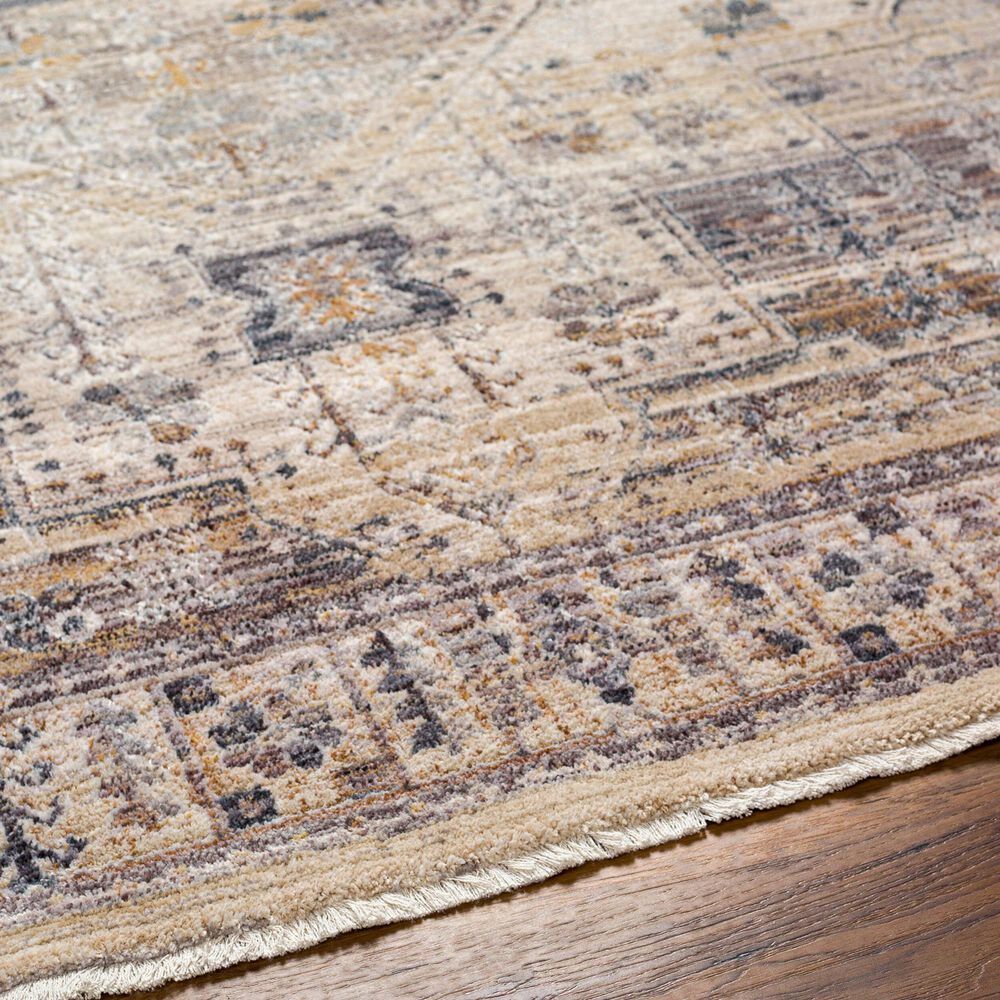 Surya Aida AAD-2307 3&#39;11&quot; x 5&#39;10&quot; Beige, Medium Gray, Tan, Ivory, Deep Teal and Charcoal Area Rug, , large