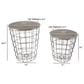 Timberlake Lavish Home 2-Piece Round Nesting Tables in Gray, , large
