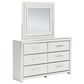 Ashley Zuraleus 3-Piece King Upholstered Platform Bedroom Set in Matte White, , large