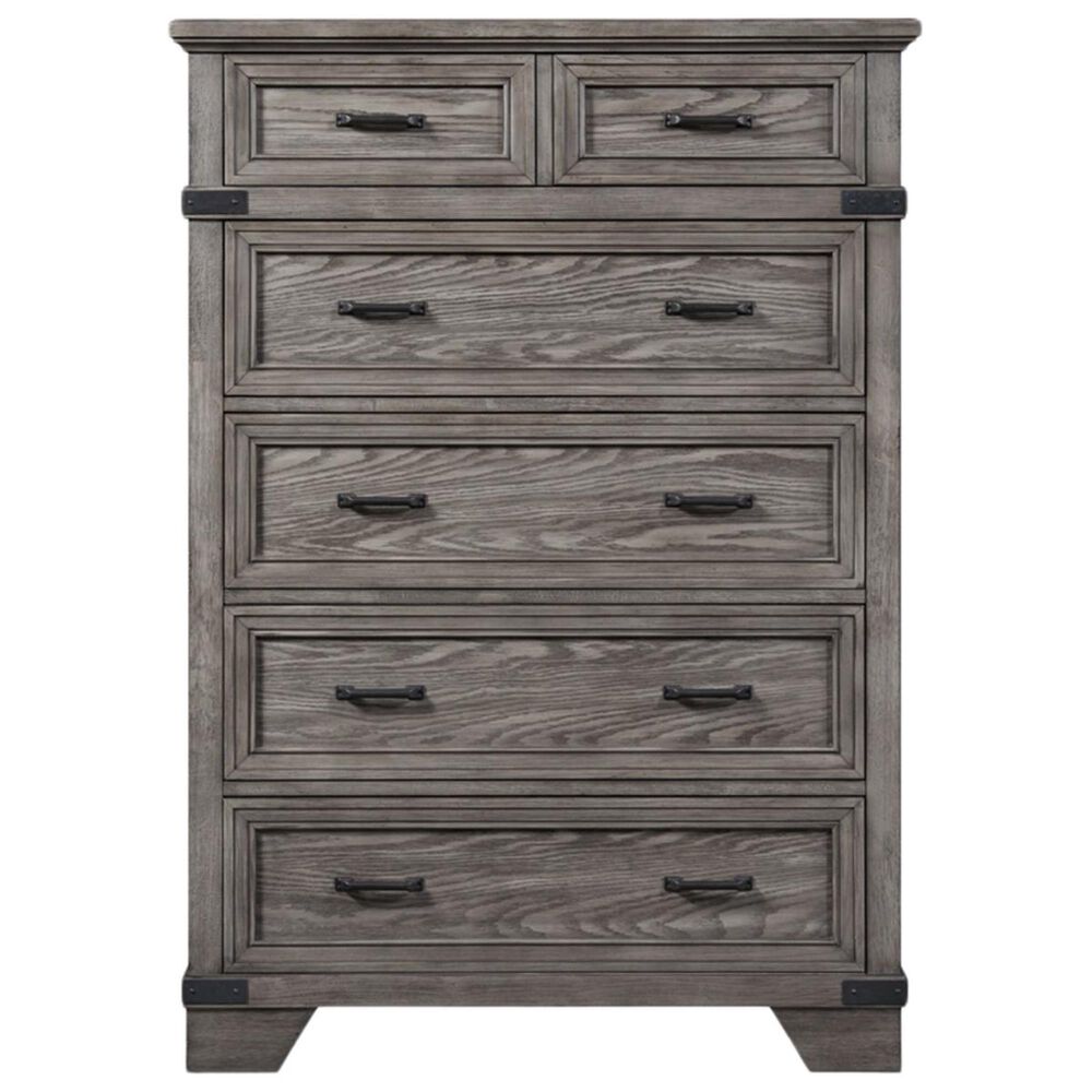 Hawthorne Furniture Forge 6 Drawer Standard Chest in Pewter, , large