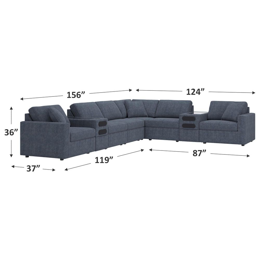 Ashley Modmax 8-Piece Reversible L-Shaped Sectional with Audio Consoles in Ink, , large