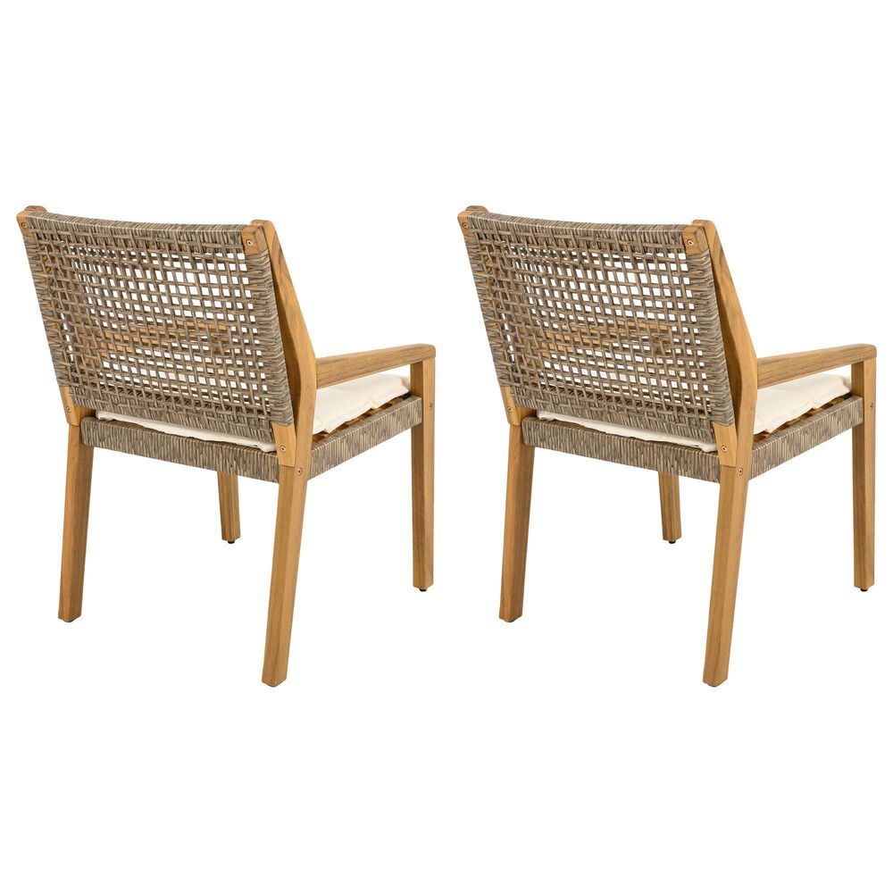 Hearth and Haven Outdoor Dining Chair in Cream (Set of 2), , large