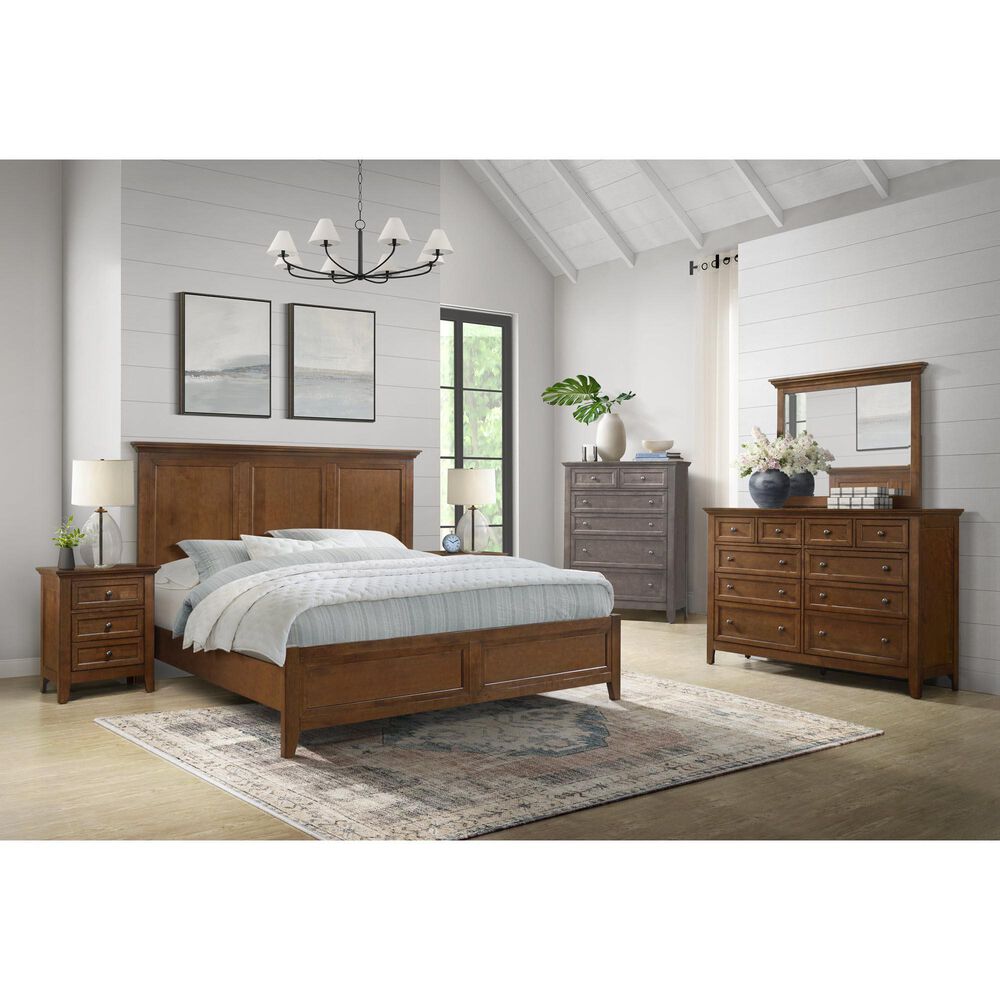 Hawthorne Furniture San Mateo 4-Piece King Panel Bedroom Set in Tuscan, , large