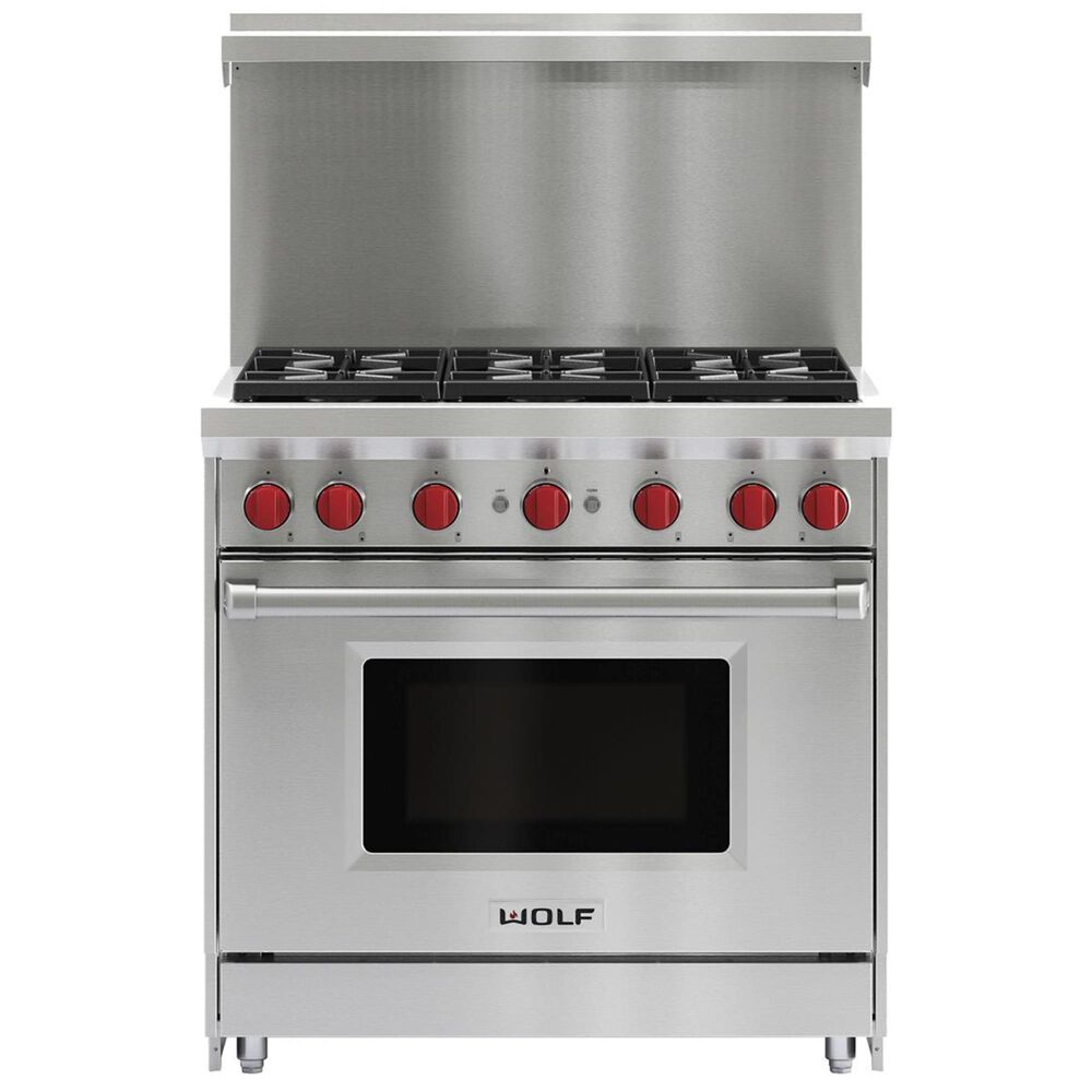 Wolf 36" Professional Gas Range with 6 Burners Nebraska Furniture Mart
