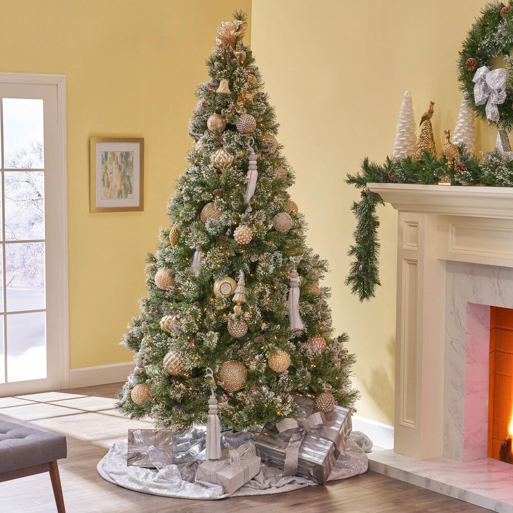 Noble House 7' Cashmere Pine Medium Christmas Tree in Green NFM